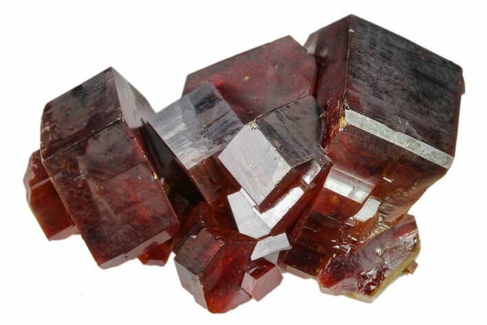 Deep Red Vanadinite Crystal Cluster - Huge Crystals! #132678